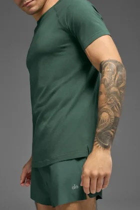 Alo Vapor Crewneck Short Sleeve – Clover Green