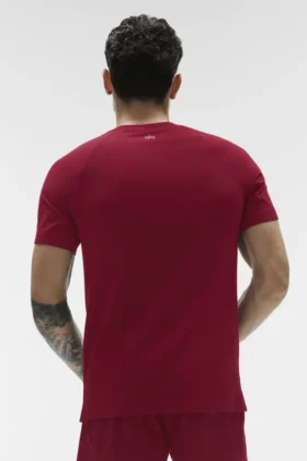 Alo Vapor Crewneck Short Sleeve – Garnet
