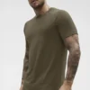 Alo Vapor Crewneck Short Sleeve - Olive Tree