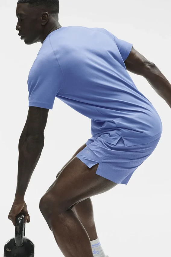 Alo Vapor Crewneck Short Sleeve - Provence Blue