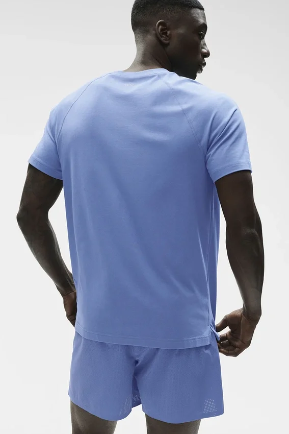 Alo Vapor Crewneck Short Sleeve - Provence Blue