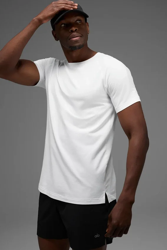 Alo Vapor Crewneck Short Sleeve - White