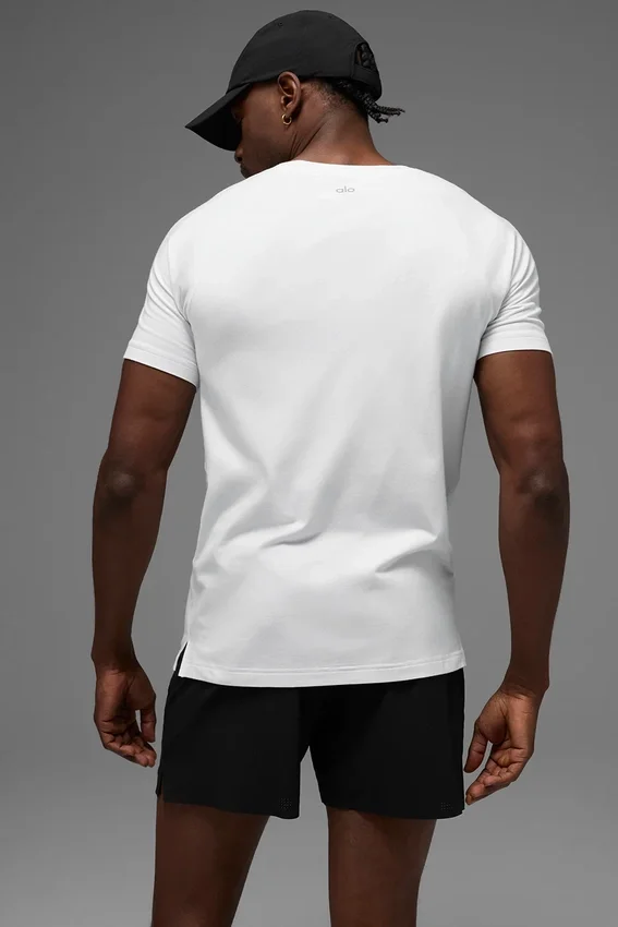 Alo Vapor Crewneck Short Sleeve - White