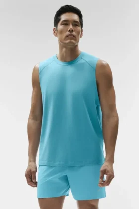 Alo Vapor Muscle Tank - Blue Breeze