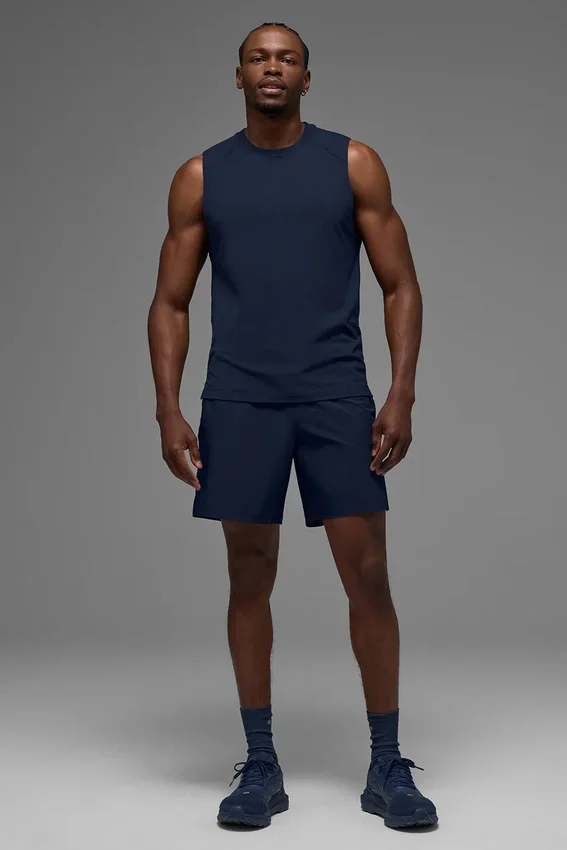 Alo Vapor Muscle Tank - Navy