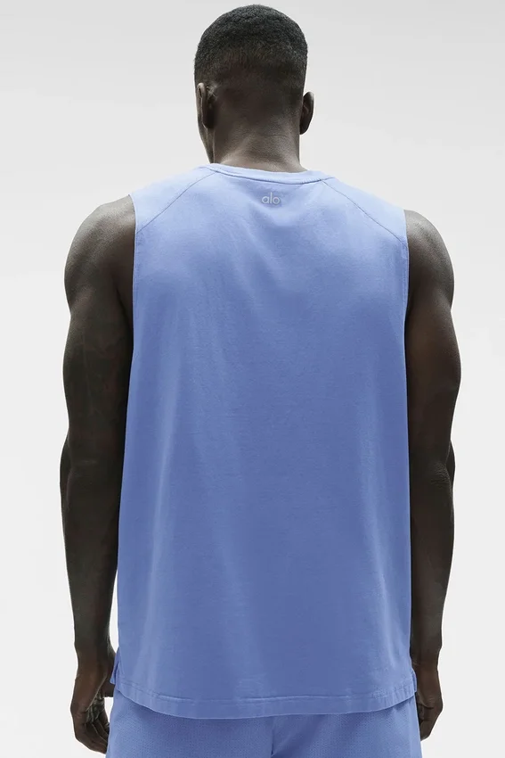 Alo Vapor Muscle Tank - Provence Blue