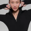 Alosoft 1/2 Zip Rapid Pullover - Black