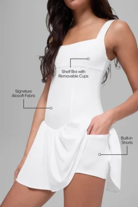 Alosoft Break Point Tennis Dress – White