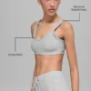 Alosoft Center Stage Bra - Athletic Heather Grey