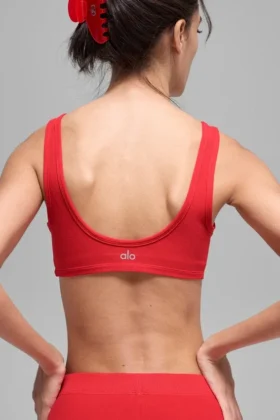 Alosoft Center Stage Bra – Bright Red
