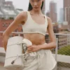 Alosoft Center Stage Bra - Oatmeal Heather