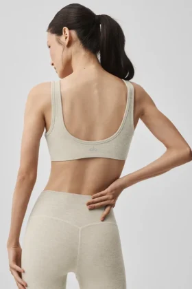 Alosoft Center Stage Bra – Oatmeal Heather