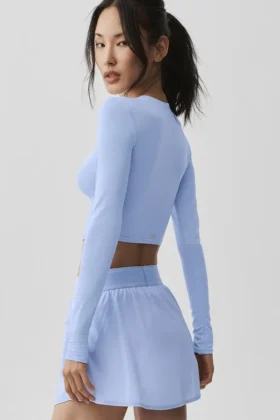 Alosoft Crop Finesse Long Sleeve – Light Provence Blue