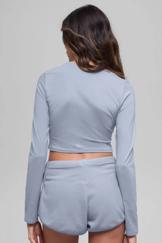 Alosoft Crop Finesse Long Sleeve - Winter Frost