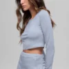 Alosoft Crop Finesse Long Sleeve - Winter Frost