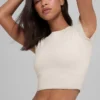 Alosoft Crop Finesse Short Sleeve - Bone