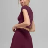 Alosoft Crop Finesse Short Sleeve - Burgundy