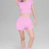 Alosoft Crop Finesse Short Sleeve - Candy Heart Pink