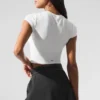 Alosoft Crop Finesse Short Sleeve - White