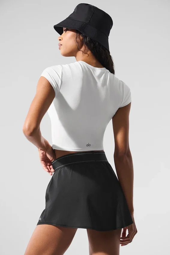 Alosoft Crop Finesse Short Sleeve - White