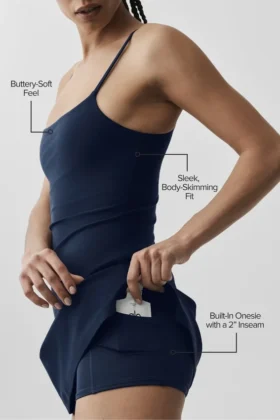 Alosoft Encore Tennis Dress – Navy