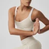 Alosoft Heart Throb Bra - Oatmeal Heather/White