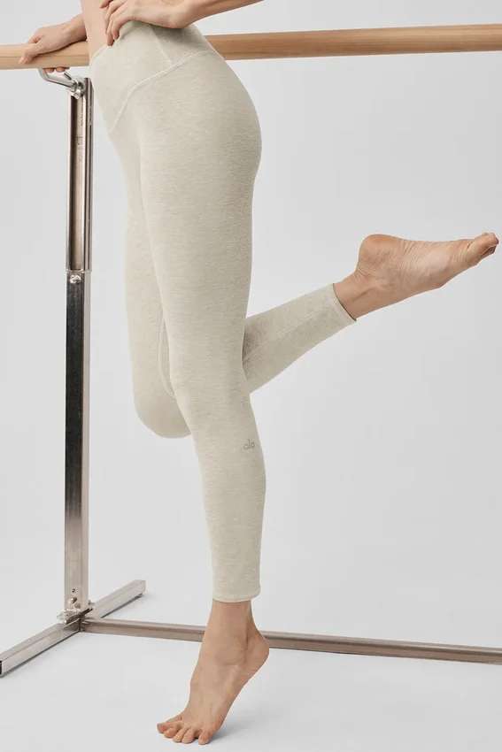 Alosoft High-Waist 7/8 Highlight Legging - Oatmeal Heather