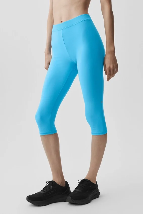 Alosoft High-Waist Iconic 90'S Capri - Azure Blue