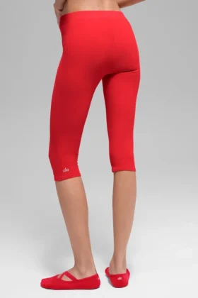 Alosoft High-Waist Iconic 90’S Capri – Bright Red