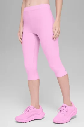 Alosoft High-Waist Iconic 90’S Capri – Candy Heart Pink