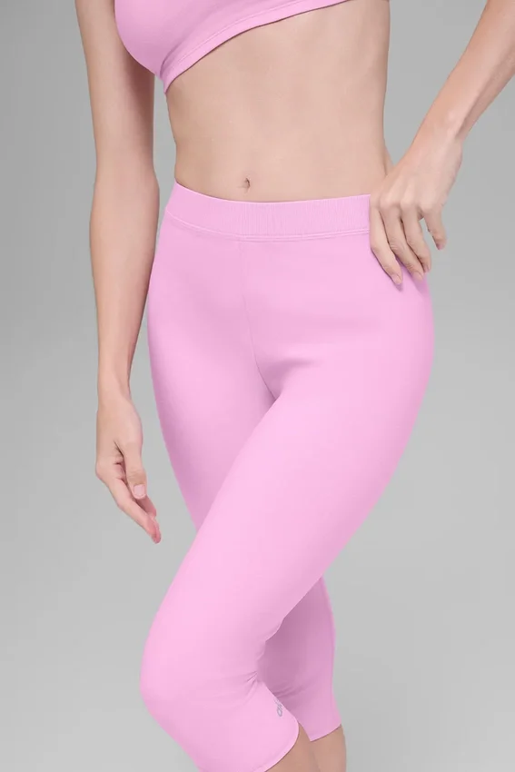 Alosoft High-Waist Iconic 90'S Capri - Candy Heart Pink