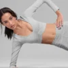Alosoft Intuition Long Sleeve Bra - Athletic Heather Grey