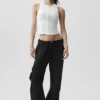 Alosoft Level up Full Zip Tank - White