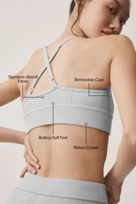Alosoft Relay Bra – Athletic Heather Grey/White