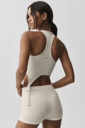 Alosoft Ribbed Revelation Tank – Oat Milk