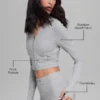 Alosoft Sincere Fitted Jacket - Athletic Heather Grey