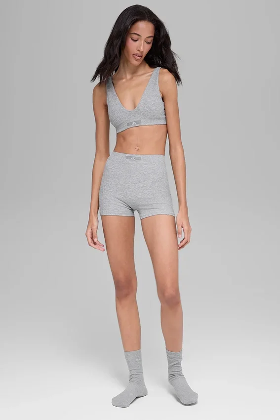 Alosoft Sincere Micro Short - Athletic Heather Grey
