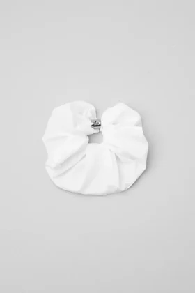 Bead It Oversized Scrunchie - White