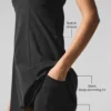 Breezy Tennis Dress - Black
