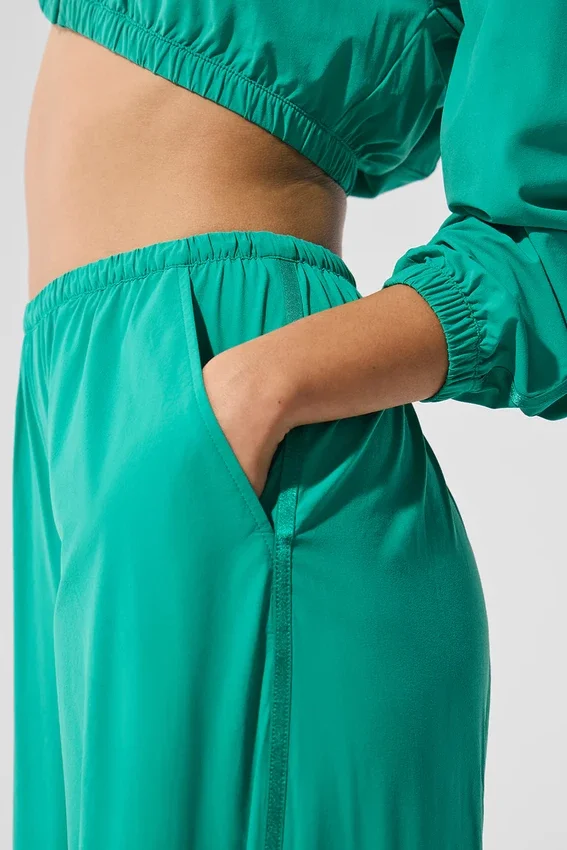 Breezy Wide Leg Pant (Long) - Spruce Green