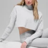 Cable Knit Cropped Winter Bliss Turtleneck Long Sleeve - Athletic Heat