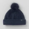 Cable Knit Winter Bliss Beanie - Navy