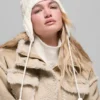 Cable Knit Winter Bliss Earflap Beanie - Ivory