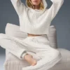 Cable Knit Winter Bliss Hoodie - Ivory