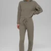 Cable Knit Winter Bliss Hoodie - Light Cocoa