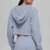 Cable Knit Winter Bliss Hoodie - Winter Frost