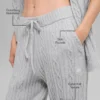 Cable Knit Winter Bliss Pant - Athletic Heather Grey