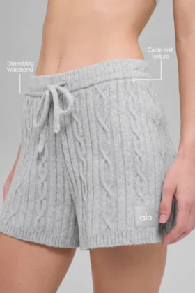 Cable Knit Winter Bliss Short – Athletic Heather Grey