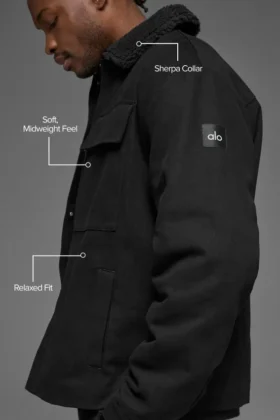 Canvas Utility Shacket – Black