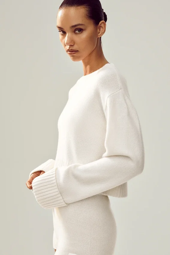 Cashmere Embrace Pullover - Ivory